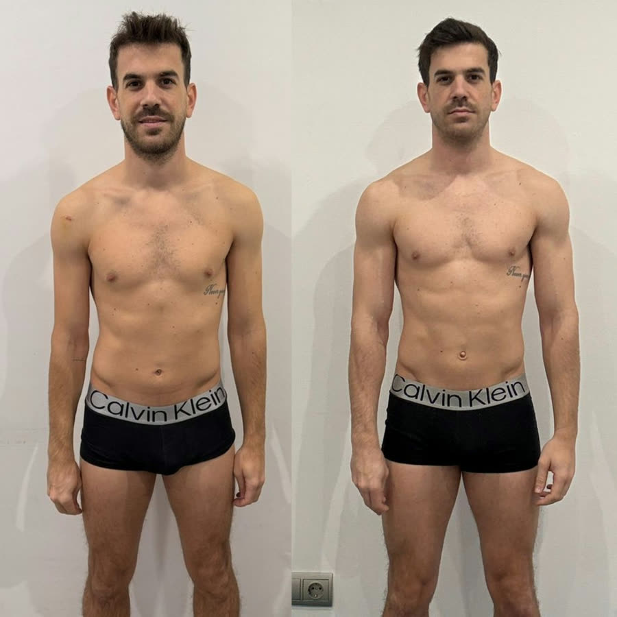 Antes y después: Antonio, 6 meses